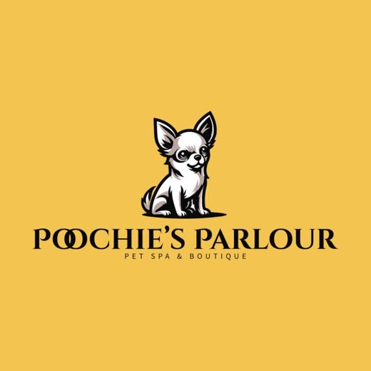Line-drawn chihuahua emblem, cropped to the drawing alone